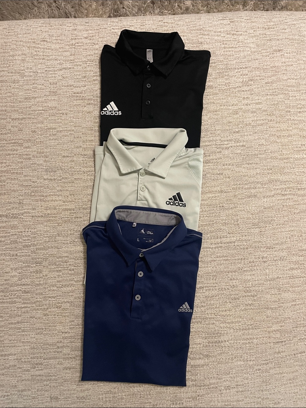 Adidas Mens Performance Polo Shirts Lot of 3 Black , Navy & Mint Green
Size L - Picture 14 of 14